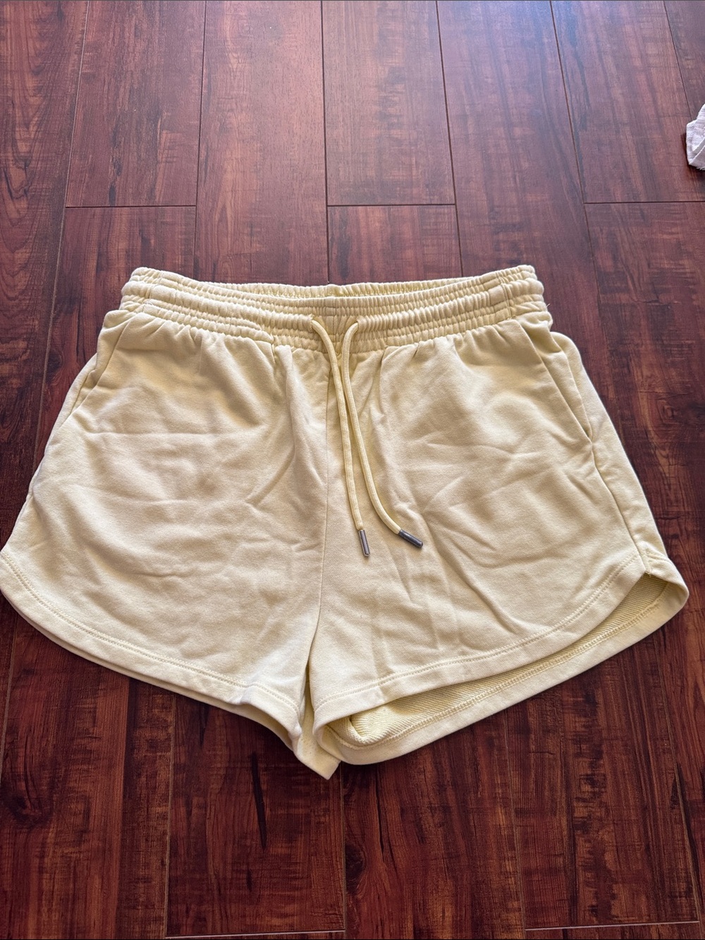 H&M Yellow Drawstring Shorts